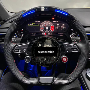 <span class=keywords><strong>Volante</strong></span> de Fibra de Carbono con Pantalla LED Mejorada para <span class=keywords><strong>Audi</strong></span> TT TTS TTRS R8 S3 S4 RS3 RS4 RS5 A4 A5 A6 Q5 Q3, Mejora del Interior del Automóvil - Product Image 1