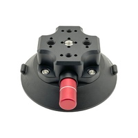 Support à ventouse pour caméra en aluminium CNC de 4,5 pouces avec interface filetée 1/4'' pour prise de vue automobile et montage cinématique de véhicules