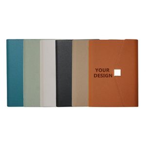 Eco-Friendly Custom Logo <b>A5</b> PU Leather Business Notebook Professional Executive Organizer Square Clasp Journal <b>Diary</b> Planner - Product Image 1