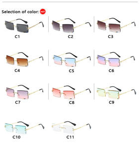 ใหม่ล่าสุด2021แว่นตาแฟชั่น <span class=keywords><strong>rhinestone</strong></span> ไล่ระดับสีแว่นตาวินเทจสำหรับผู้หญิงผู้ชายแว่นกันแดดปรับแต่งได้ - Product Image 5