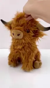Wholesale Custom Cute Highland Cow Manufacturer Sensory Weighted Plush Toy For Kids Anxiety Stuffed Animals Toys