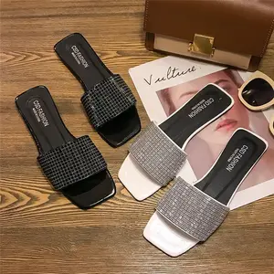 Sandalias con diseño de diamantes de imitación para mujer, venta al por mayor, China, 2022