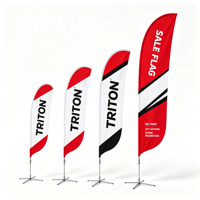 Drapeau à plumes personnalisé, taille et couleur sur mesure, kit complet de drapeau publicitaire de plage pour le marketing