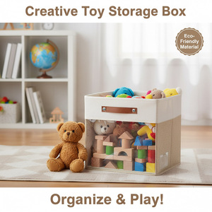 Clothing Organizer Storage <b>Box</b> Square With Lid Large Capacity Fabric <b>Wardrobe</b> Organizer For Home Use - Product Image 3