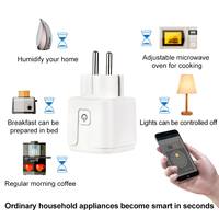 Prise intelligente Wi-Fi compatible Alexa & Google Home, alimentée par batterie, pour hôtel, avec minuterie et télécommande, 433,92 MHz, Wi-Fi, DIY Maison