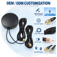 Antenne GPS double étanche IP67, antenne externe adhésive magnétique de haute qualité pour communication, 28dBi SMA