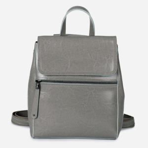 Sac à dos en cuir ciré texturé, sac à dos de voyage quotidien simple et de grande capacité - Product Image 4