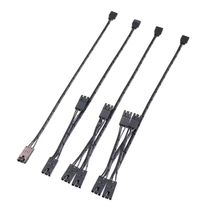 Angitu 1007 24AWG Fan ARGB 5V 3Pin LED Stripe Adapter HD/LL120 <span class=keywords><strong>140</strong></span> <span class=keywords><strong>QL</strong></span> ARGB a 1x2x3x4x Fan LED Cable-30cm - Product Image 1
