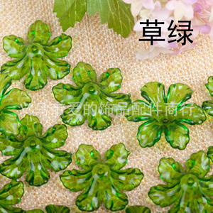 Acrylic <b>Flower</b> Beads 30mm Hexagonal Petal Red For Diy Handmade Jewelry Making Craft Supplies - Product Image 5