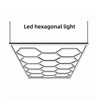 Lampes LED hexagonales portables 720W pour atelier, garage, bureau - Classement IP55, garantie 3 ans, 14 têtes de lampe, dimmables