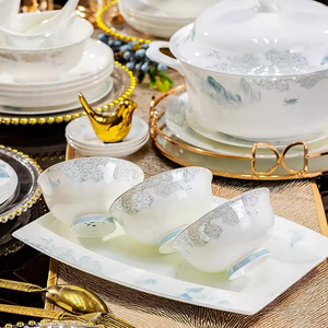 Juego de Platos y Tazones de Porcelana Fina con Diseño Elegante, Novedad en Oferta, Ideal para la Cena en Casa - Product Image 2