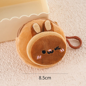 Étui pour écouteurs en peluche 3D motif animal mignon tendance, sac de rangement pour casque, mini sac à main, porte-clés, portefeuille - Product Image 6