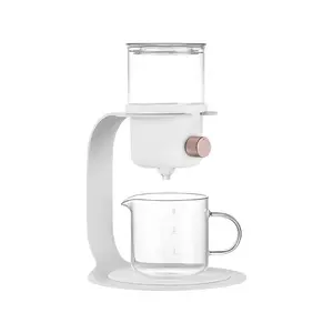 new design portable coffee tea gift set high temperature glass automatic coffee tea pot