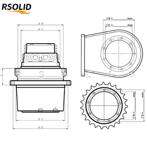 Repuestos para Maquinaria de Construcción Rsoliddiesel 170403-00042 170401-00039 Motor de Traslación Final para Piezas Hidráulicas DH220 - Product Image 3