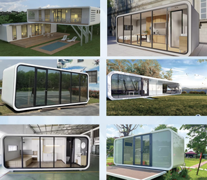 Maison modulaire extérieure mobile de luxe chez l'habitant, résidentiel préfabriqué entièrement Apple Pod, modèle d'entrepôt, Apple Cabin House à vendre - Product Image 2