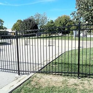 Paneles Decorativos de Cerca Metálica Tubular Galvanizada en Caliente, Valla de Hierro y Acero para Jardín y Hogar, 6 pies <span class=keywords><strong>MU</strong></span> - Product Image 3