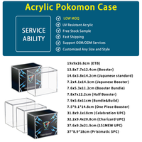 Boîte de présentation en acrylique anti-poussière Elite Trainer, couvercle protecteur multifonctionnel pour la protection des cartes Pokémon Etb