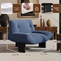 Fauteuil individuel de salon de style médiéval vintage, dossier haut, modèle design, en bois de frêne, rembourré en éponge, mobilier de maison adapté