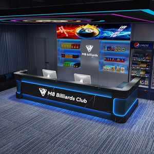 Nhà Máy Trực Tiếp Bán Hàng Tùy Chỉnh Hiện Đại Gỗ Đơn Giản Bàn Tiếp Tân Cho Phòng Tập Thể Dục Khách Sạn & Văn Phòng Với LED Ánh Sáng Cho Trung Tâm Sử Dụng - Product Image 5