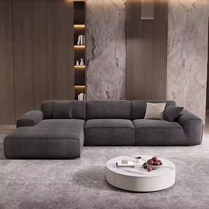 Beliebtes Hochwertiges Minimalistisches Wohnzimmer-Sofa-Set Modernes Cremefarbenes L-förmiges Stoffsofa Weiches Ecksofa für Hotelgebrauch - Product Image 2