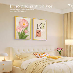 Stile unico olio su tela fatto a mano moderno tulipano floreale appeso pittura per soggiorno sala da pranzo camera da letto decorazione comodino - Product Image 2