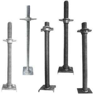 Регулируемая опорная стойка для строительных лесов, стальная винтовая опора с полной резьбой и противоскользящим покрытием для строительных работ - Product Image 4