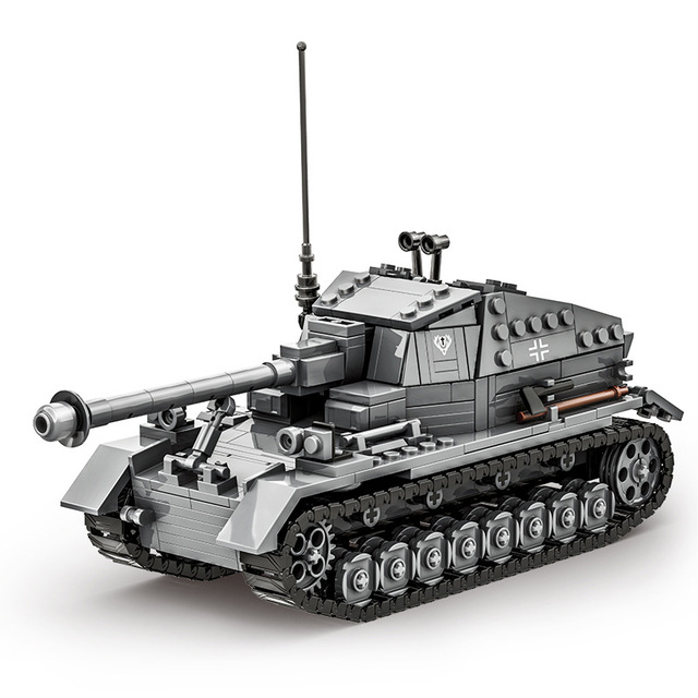 WAN GE 4516 Tank Model DIY Educational Toy Vehicle Truck Panzer Mini Building Block Set ABS Plastic Bricks