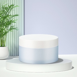 Wide Mouth 100g 150g Matte Lip Balm Scrub Container <b>Empty</b> PP Blue Plastic <b>Jar</b> Matte Cosmetic Eye Face Cream <b>Jar</b> with Lid - Product Image 1