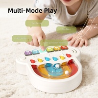 Clavier électronique d'éveil musical pour enfants : Jouet éducatif musical rempli de billes pour l'heure du coucher, Piano à billes arc-en-ciel