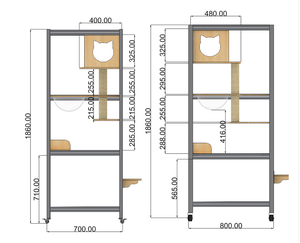 Résidence d'intérieur moderne de luxe pour animaux de compagnie Rectangle raffiné Matériaux écologiques Bois massif avec fermeture à bouton-pression pour chats et chiens - Product Image 4