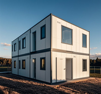 Bureau modulaire en conteneur préfabriqué en acier et panneaux sandwich pour usage extérieur, bâtiment de bureau moderne