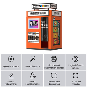 New Design Automatic Photo Booth 21.5 Inch Touch Screen Selfie Photo Booth All-in-one <b>Magic</b> Mirror Photo Booth for Game Center - Product Image 4
