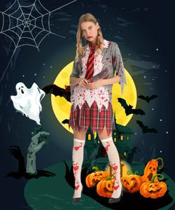 Disfraz De <span class=keywords><strong>Colegiala</strong></span> Sangrienta De Terror Para <span class=keywords><strong>Halloween</strong></span> Disfraz De Zombie De Terror Para Adulto Mujer <span class=keywords><strong>Colegiala</strong></span> Zombie Sexy - Product Image 1