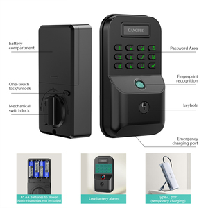 กุญแจล็อคประตูอัจฉริยะ LianTian <span class=keywords><strong>LK9</strong></span> แบบกันน้ำ ใช้ระบบสแกนเส้นเลือดฝ่ามือ ควบคุมผ่านแอป Tuya รองรับการใช้งานกับแอปและสแกนลายนิ้วมือ เหมาะสำหรับที่อยู่อาศัย - Product Image 4