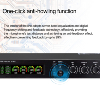 Procesador de Audio DSP Profesional ADSP K883R, Dispositivo de Karaoke Metálico con Pantalla LED Digital, Emparejamiento Estéreo XLR