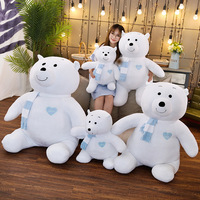 Mainan beruang kutub Super lembut boneka beruang bantal tidur boneka kain hadiah ulang tahun Natal