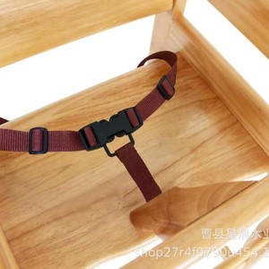 Silla Alta de Madera para Bebés y Niños Pequeños, Apilable, Compacta y Portátil, Color Madera Natural Marrón Rojizo - Product Image 1