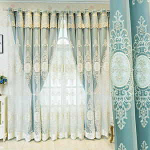 Maßgefertigter Moderner Minimalistischer Bestickter Doppellagiger 100% Polyester Dachfenster-Vorhang mit Hoher Verdunkelung für Alle Jahreszeiten - Product Image 5