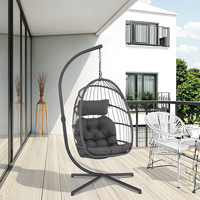 Vente chaude de haute qualité en plein air intérieur meubles de maison rotin pliant Portable jardin balcon Patio balançoire suspendu oeuf chaise
