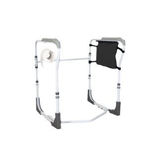 Barre d'appui pliable pour toilettes, support pour personnes âgées avec poignée antidérapante et conception de rangement facile - Product Image 3