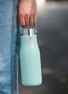 UV kendi kendini temizleyen akıllı su şişesi vakum paslanmaz çelik yalıtımlı su saplı şişe çift tek katmanlı termos