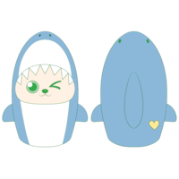 Peluche personnalisée Chat Requin OEM ODM, Poupée en peluche, Mascotte sur mesure pour cadeau d'entreprise en gros