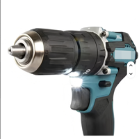 Perceuse à percussion sans fil de qualité industrielle 21V, moteur sans balais, mandrin de 13 mm, éclairage LED, outil électrique à 3 vitesses pour l'automobile