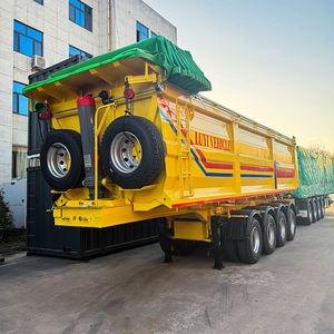 <span class=keywords><strong>Semi</strong></span>-<span class=keywords><strong>remorque</strong></span> à benne arrière de 60 tonnes 80T pour le transport de sable et de pierre, <span class=keywords><strong>prix</strong></span> d'usine, 4 essieux, robuste - Product Image 2