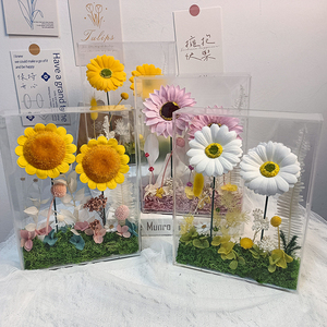 Cadre photo creux DIY, cadre photo décoratif, boîte cadeau pour la Saint-Valentin, boîte à fleurs séchées, boîte transparente en acrylique - Product Image 1