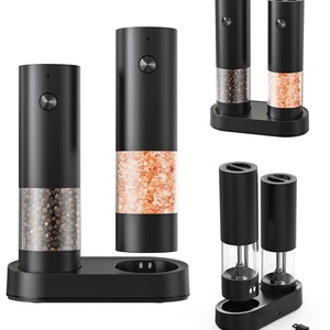 Hot Selling Usb Rechargeable Large Capacity Adjustable Plastic Electric Salt <b>Pepper</b> <b>Grinder</b> Set Ceramic Salt <b>Grinder</b> - Product Image 6