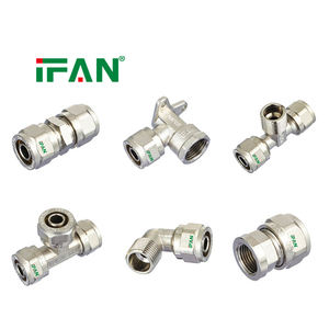 שסתום לחיצה רבע סיבוב IFAN במבצע חם, 16 מ\\\"מ 1/2 אינץ', פליז, מחבר <span class=keywords><strong>PEX</strong></span> זכר, מחבר לחיצה <span class=keywords><strong>PEX</strong></span>, מחבר פליז - Product Image 1