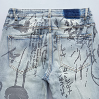 Wholesale Streetwear High Quality Men Casual Boy Designer Logo Plus Size Printed Custom Denim Men's Jeans for Women Mens