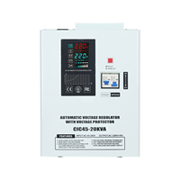 Stabilisateur de tension monophasé 20 kVA avec entrée CA 45-280 V, sortie 220 V 8 % AVR SVC, relais et écran LCD pour centre de données