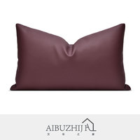 AIBUZHIJIA Verzierte moderne Lendenwirbel kissen bezug Home Decoration Luxus Weinrot Kissen bezüge